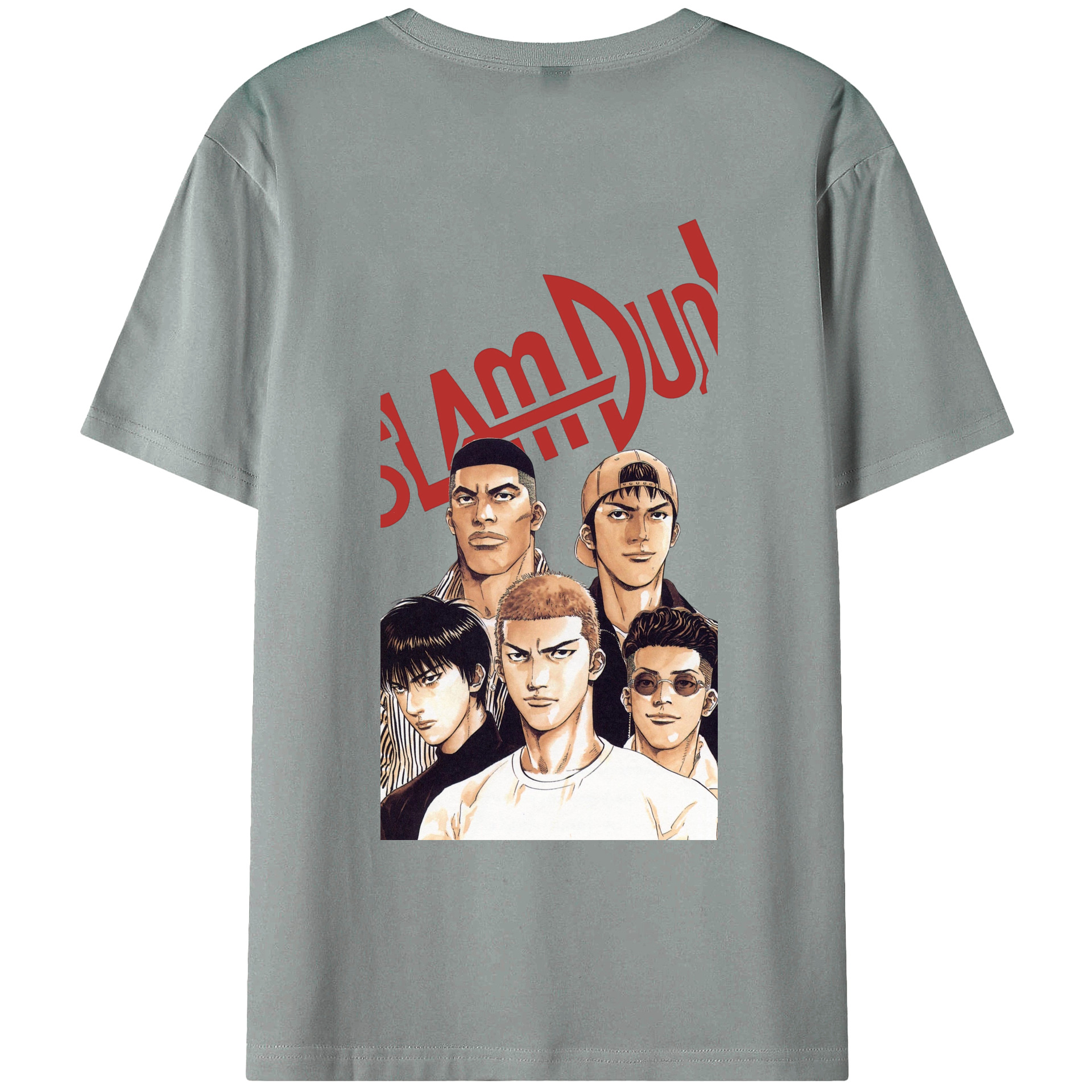 （画像用） SLAM DUNK／スラムダンク 綿100％ メンズ半袖Tシャツ（バックプリント） 通気性